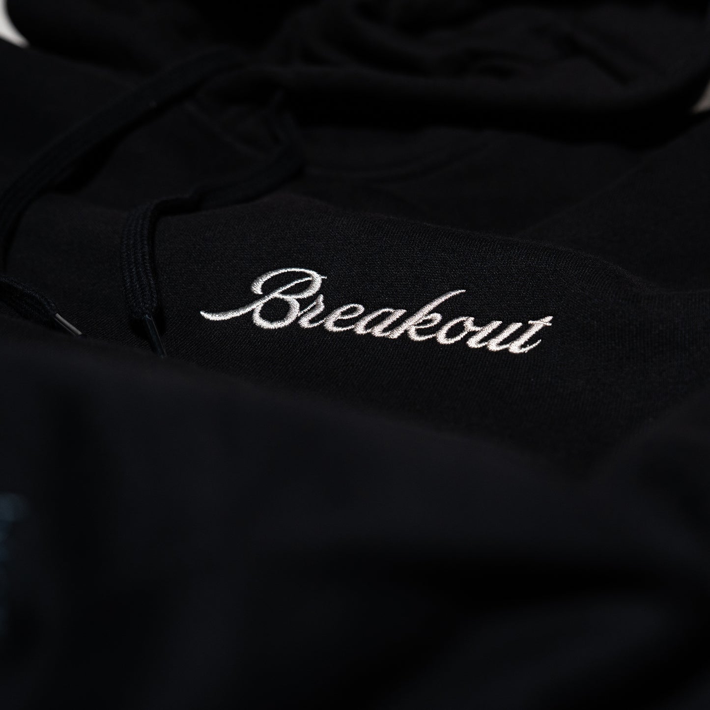 EMBROIDERED HOODIE - BLACK