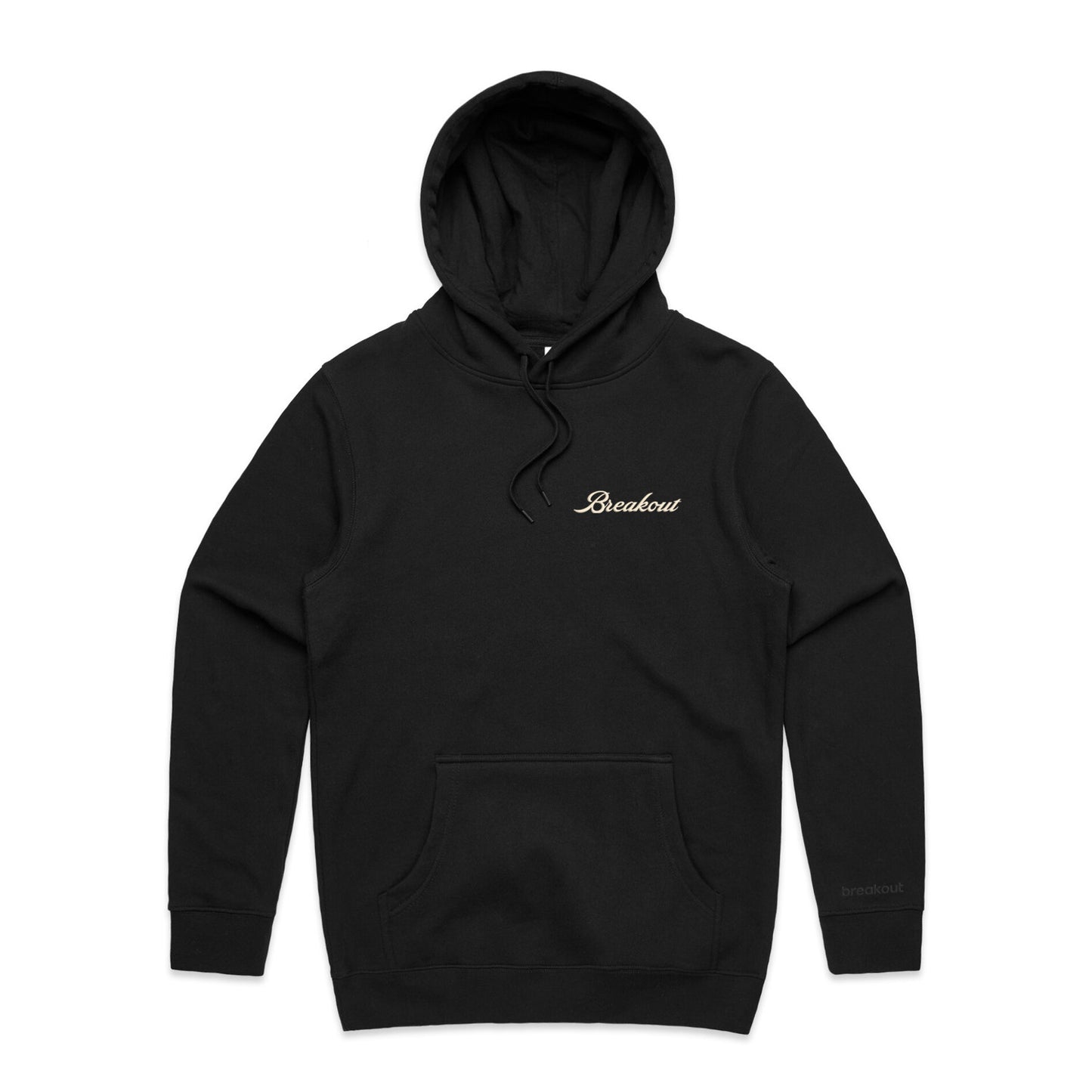 EMBROIDERED HOODIE - BLACK