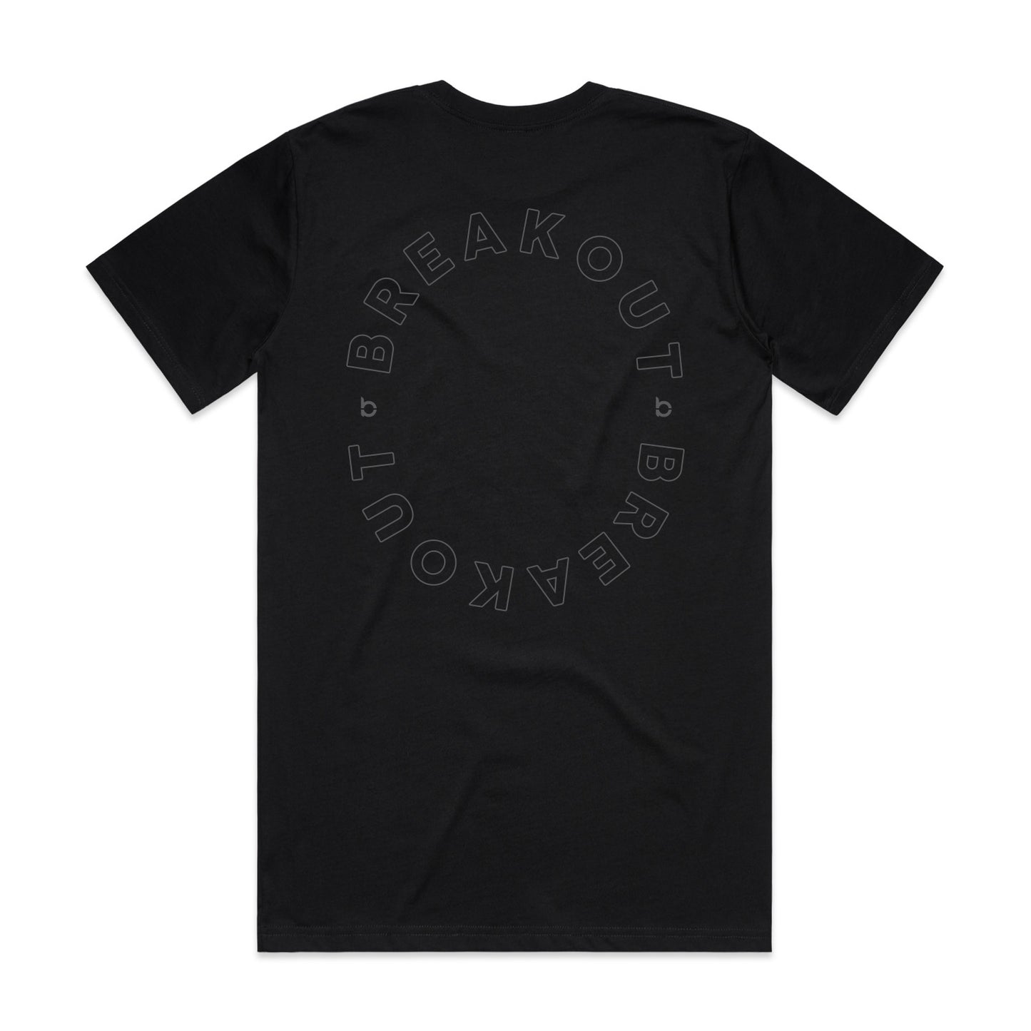 EMBROIDERED & PRINT TEE - BLACK