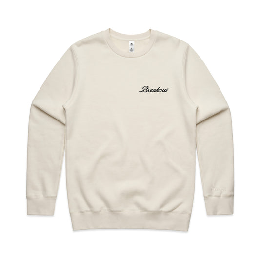 EMBROIDERED CREWNECK - IVORY
