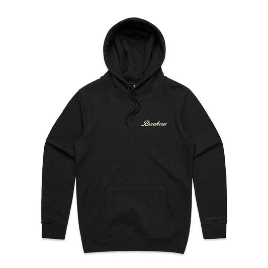 EMBROIDERED HOODIE - BLACK