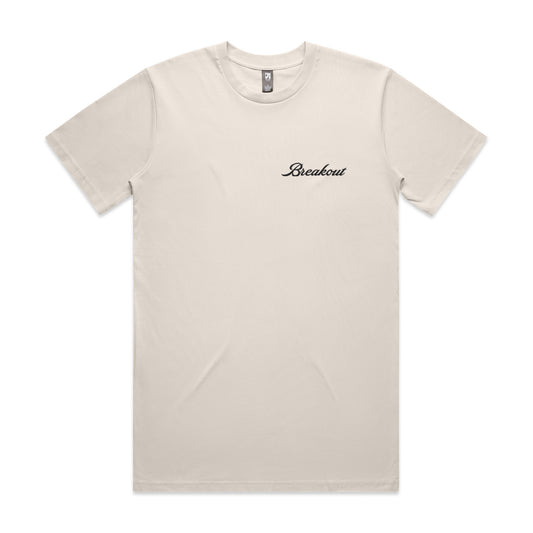 EMBROIDERED & PRINT TEE - IVORY